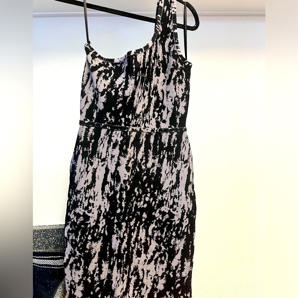 BCBG Maxazaria One Shoulder bodycon Dress